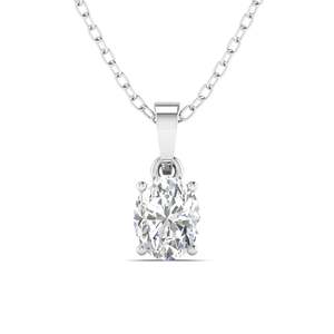 Colgante de diamante ovalado de 2.09 quilates, color F, claridad VS, diamante cultivado en laboratorio, en oro de 14 quilates, para regalo de boda o aniversario. - Product Image 3