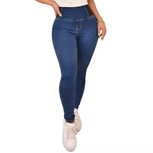 2025 tendencia de cintura media de talla grande transpirable invierno mujeres pantalones vaqueros elásticos Curvy Regular Fit mamá Jeans moda Casual - Product Image 1
