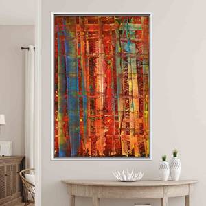 Lienzo Impreso Abstracto de Gerhard Richter: Decoración Moderna y Colorida para el Hogar, Lienzo con Marco Blanco - Product Image 1