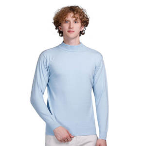 Nueva llegada 2025 suéteres de nuevo diseño para hombre suéter cálido cuello simulado suéter de punto Delgado transpirable - Product Image 1