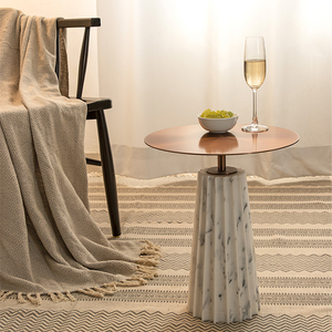 Table de meubles moderne en cuivre antique ronde affichage Table décorative de style nordique pour la maison hôtels fournitures de décoration intérieure - Product Image 4