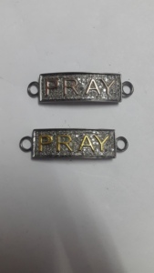 PRAY Vintage Connector Pave Diamond Sterling Silver Black Vermeil Bracelet/Bangle Unisex <b>Jewelry</b> Finding 40x10MM Size - Product Image 3