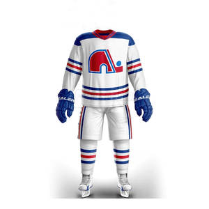 Nuevo diseño 100% poliéster sublimado uniforme de hockey sobre hielo equipo personalizado ropa deportiva OEM impresión conjuntos en blanco ropa de hockey sobre hielo barata - Product Image 2