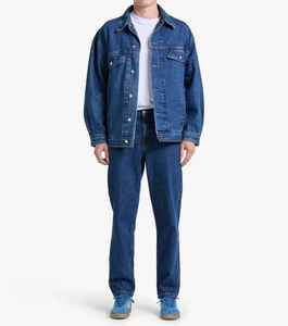 เสื้อยีนส์มีกระดุมแบบคลาสสิกของผู้ชายมีกระเป๋าหน้าอก - Product Image 2