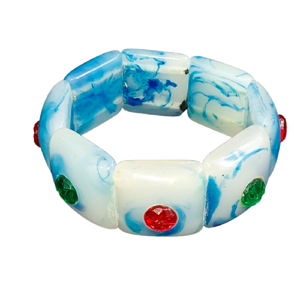 Brazaletes de Latón Chapado en Oro con Incrustaciones de Madreperla, Brazalete Delgado con Incrustaciones de Madreperla Auténtica, Joyería Elegante Hecha a Mano - Product Image 6