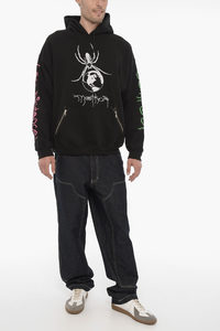 Sudadera con Capucha para Hombre, Corte Regular, Estampado de Araña y Tierra, Bolsillos con Cremallera Frontales, Estilo Deportivo, Tela de Felpa Francesa de Algodón, Invierno, Personalizada - Product Image 5