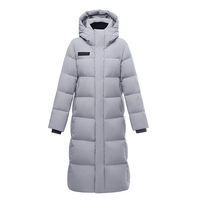 Vestes de snowboard longues imperméables à bulles gonflables, imprimées, unies, chaudes, personnalisées, tissées, épaisses, d'hiver, teintes, à capuche, en coton, pour hommes