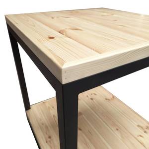 Étagère de présentation avec deux étagères en bois sur roulettes - Hauteur 100 cm - Product Image 5
