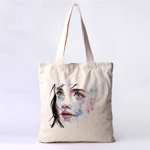 Sac fourre-tout en toile de coton biologique avec logo imprimé personnalisé réutilisable à bas prix couleur unie avec caractéristiques personnalisées pour les promotions de cadeaux - Product Image 3