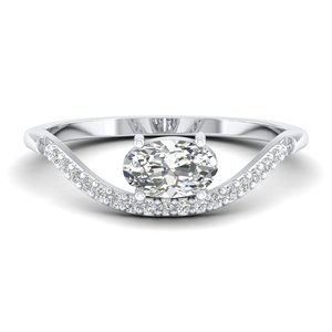 REYES Solitaire 925 Sterling <b>Silver</b> Oval Cut 0.59 Carat Moissanite Rings Luxury Women Engagement <b>Wedding</b> <b>Band</b> Fine Jewelry - Product Image 5