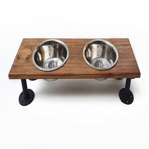 Double gamelles surélevées en acier inoxydable pour animaux de compagnie, 4 hauteurs réglables, support de gamelle pour chien, vente en gros - Product Image 4