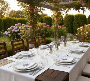 Serviettes de table en coton brodées sur mesure en gros, couleur lavande, serviettes de table en tissu à ourlet festonné, pour la maison, l'hôtel, les vacances - Product Image 3