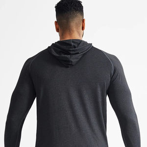 Camisa deportiva ligera de manga larga con capucha para hombre, ropa transpirable de diseño de secado rápido holgada y cómoda - Product Image 2