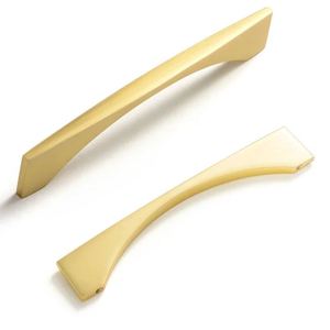Tirador de cajón de aluminio dorado para el hogar, cocina, muebles de oficina, hardware, puerta, cajón, armario, manija de armario 2024 - Product Image 6