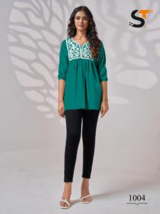 Pollo trabajo Kurti para mujeres y jóvenes edad Collage Going Girls Kurti diseñador indio algodón pollo bordado a mano diseñador - Product Image 4