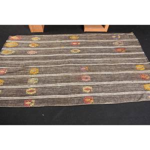 Traditional <b>Brown</b> <b>Wool</b> Rug 3.8 X 6.7ft Handmade Turkish Patchwork Rectangle Latex for Living Bedside Hallway <b>Brown</b> 38x67ft - Product Image 3
