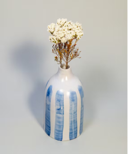 Vase à fleurs en céramique artisanal indien contemporain, design moderne et élégant pour la décoration de bureau à domicile ou d'hôtel - Product Image 6