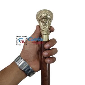 Bastón de Madera con Mango de Latón Vintage, Hecho a Mano, Regalo Coleccionable para Jubilación, para Hombres y Mujeres, 39 Pulgadas, 600g, Uso en Exteriores - Product Image 2