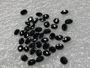 เพชรโมอิสซาไนต์สีดำทรงรี  เพชรโมอิสซาไนต์เจียระไนสำหรับทำเครื่องประดับ - Product Image 2