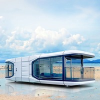 Cabine Capsule Spatiale Préfabriquée Durable, Maison Mobile Intelligente et Compacte, Personnalisable pour Projets de Villas de Vacances et d'Hébergements Locatifs