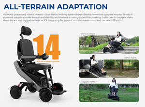 Fauteuil roulant électrique motorisé qui monte les escaliers, fauteuil roulant électrique à manivelle, robot de mobilité <span class=keywords><strong>Xsto</strong></span> X12 - Product Image 5