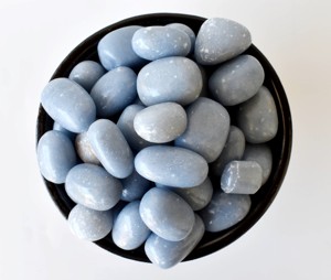 Piedra de Angelita Pulida de Primera Calidad, Color Azul, 1 kg, Cristal Curativo, Decoración y Regalo para las Fiestas, Feng Shui - Product Image 1