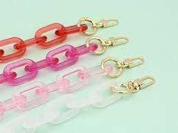 Grands maillons de chaîne en résine transparente colorée |   Décoration murale - Product Image 6