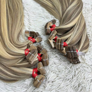 Extensiones de cabello vietnamita Remy Natural a precio de fábrica, cinta rizada de onda de luz multicolor, materia prima, extensiones de cabello humano Viet - Product Image 3