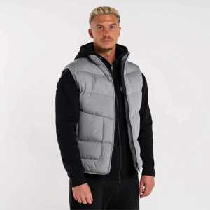 Custom <b>Men's</b> Lightweight Reversible Puffer <b>Vest</b> New Design Bubble Sleeveless Breathable Outer Wear Outdoor Use Waterproof Quick - Product Image 1