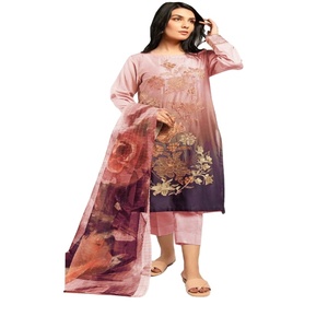 ชุดปักลายสำหรับสตรี,ชุดสนามหญ้าเสื้อผ้าสวยงามสไตล์อินเดียและปากีสถานติดทนนาน - Product Image 1