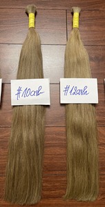 Extensions de cheveux vierges vietnamiens de couleur blonde en vrac, prix de gros, 100% cheveux humains, qualité supérieure, style lisse, 100g - Product Image 6