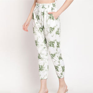 Pantalon de survêtement d'hiver pour femme avec taille élastique devant plat 100% coton respirant et écologique Style décontracté - Product Image 2