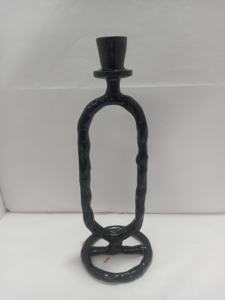 Bougeoir en aluminium en forme de lapin assis finition antique support d'éclairage décoratif le plus tendance pour la maison hôtel table utilisation - Product Image 2