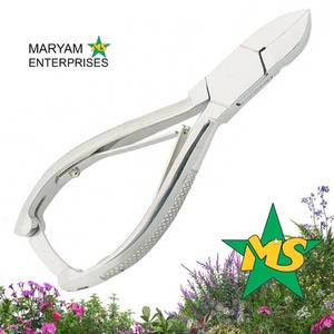 Pinces à ongles à lame incurvée en acier avec poignée imprimée pour le soin des ongles des orteils Ressort de baril - Product Image 5