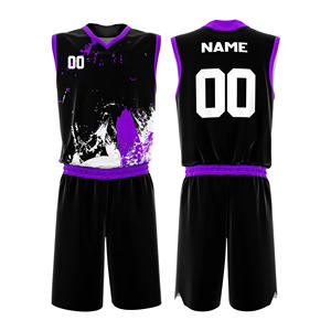 2025 dernier maillot de basket-ball par sublimation conception d'impression numérique 3D vêtements d'équipe de basket-ball personnalisés réversibles pour hommes - Product Image 6