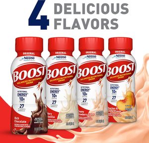 BOOST Original Ready to Drink Nutritional Drink, Creamy Strawberry, 8 fl oz (Pack of 24) - Product Image 2