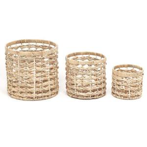 Panier porte-plantes pour la décoration de la maison, pots à plantes tissés à la main, pots à plantes en jacinthe d'eau - Product Image 5