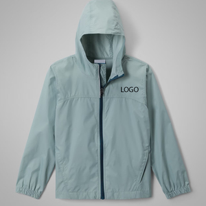 Veste pour garçons avec capuche, design décontracté, matière en nylon souple, fermeture éclair, prix bas, couleur unie, haute qualité, service OEM, 2026 - Product Image 1