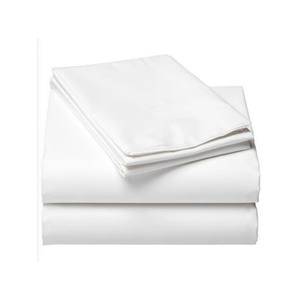 ผ้าปูที่นอนสีขาวแบบเรียบ 142 TC ผ้าฝ้าย 100% ทนทาน รับทำโลโก้ตามสั่ง สำหรับโรงแรม โรงพยาบาล ของใช้ในบ้าน ขายส่ง - Product Image 1