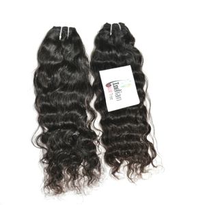 Barato 100% Color Natural Black Buldle Kinky Silky Wave Deep Wave Remy Extensiones de cabello humano indio para mujeres - Product Image 2