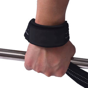 สายรัดข้อมือยกน้ำหนักแบบกำหนดเองพร้อมแผ่นรองนีโอพรีน สายรัดยกน้ำหนักสำหรับออกกำลังกายแบบหนักสำหรับการฝึกความแข็งแรง รับผลิตแบบ OEM ขายส่ง - Product Image 2