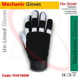 Heavy Duty Best Quality Premium Goatskin Palm Mechanic Leather <b>Gloves</b> From Pakistan Hand Safety <b>Glove</b> <b>for</b> Men's Protection Gants - Product Image 4