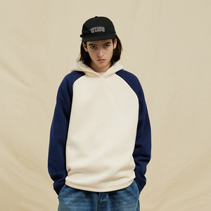 Vente chaude automne Original mode poids lourd grande taille respirant écologique 100% coton velours épais à capuche - Product Image 5