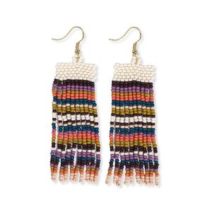 Handmade Best Colorful Long Fringe Seed Bead Drop for Women Customizable Fashion Accessories BY MULTI CRAFT - Product Image 4