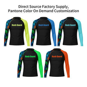 Maillot de bain à manches longues pour homme personnalisé, rashguard pour la plongée sous-marine, chemise de protection UV, rashguard en polyester et élasthanne, rashguard de natation, hauts de bain - Product Image 3
