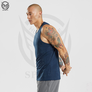 Débardeur de sport en coton personnalisé avec logo, pour la course à pied, la musculation, le fitness, la salle de sport, pour hommes - Product Image 4