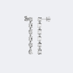 1.95CTW Marquise /<b>Emerald</b> Cut/Oval/Pear, Prong, Drop /Linear <b>Earrings</b> - Product Image 3
