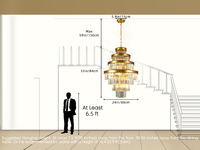 Plafonniers Modernes à Cristaux LED Dorés de Luxe Américain pour Villas, Lustre Rond en Cristal pour Salon