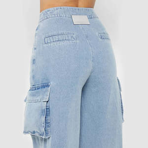 OEM Fashion <b>Y2k</b> Streetwear High Waist <b>Cargo</b> Pantalon Femme <b>Cargo</b> Pants Womans Trousers Denim Pants for Women - Product Image 4
