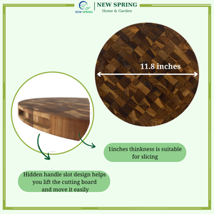 Planche à découper durable en bloc de boucher en bois de teck haut de gamme pour une utilisation en cuisine - Product Image 4